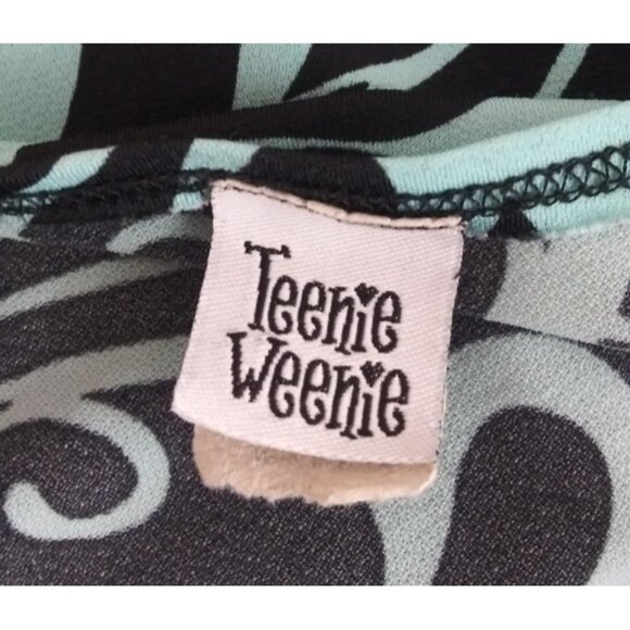 Tennie Weenie Women's Abstract Swirl Design Open Sleeve Blouse Size Large - Picture 4 of 5